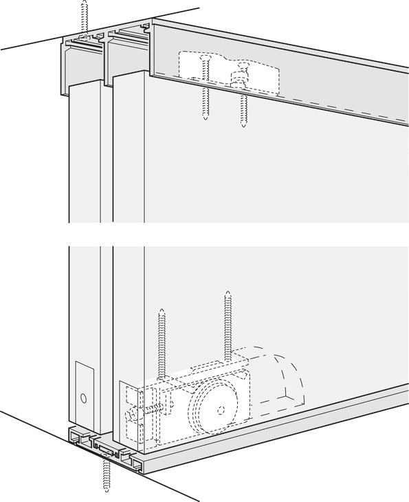 Sliding Door Hardware, Hawa Divido 80 H and 80 H-DS1/DS2 Set