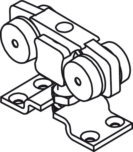 Upper Running Gear with Suspension Plate, Slido Classic Bifold 30