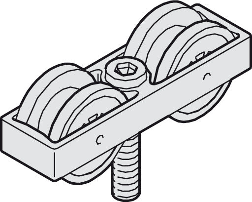 Running Gear, Double Roller, with M14 Bolt