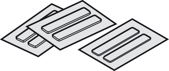 Gliders, Self-adhesive