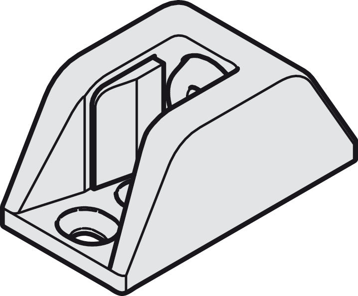 Centering Door Stop, For glass thickness 8, 10, 12 mm