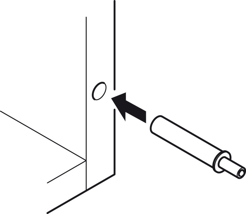 Salice Bottom Mount Concealed Runner, Full Extention, Shelf Push to Close