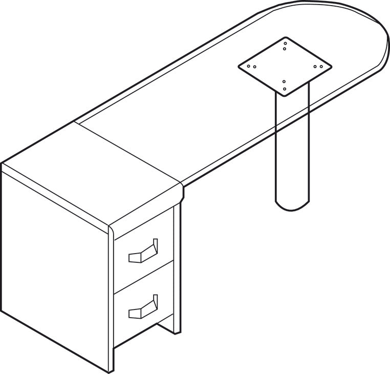 Support Leg, Single Column, Ø114 mm (4 1/2")