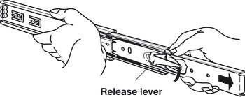 Accuride 3832HDSC Self-Close Heavy Duty, Telescopic Side Mounted Cam Adjust Slide, Full Extension, 100 lbs Weight Capacity