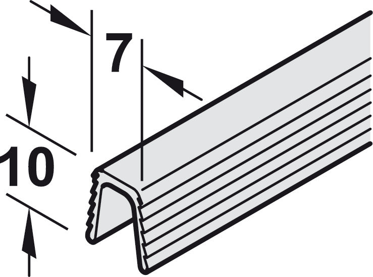 Single Guide Track, Bottom, with harpoon-type flange