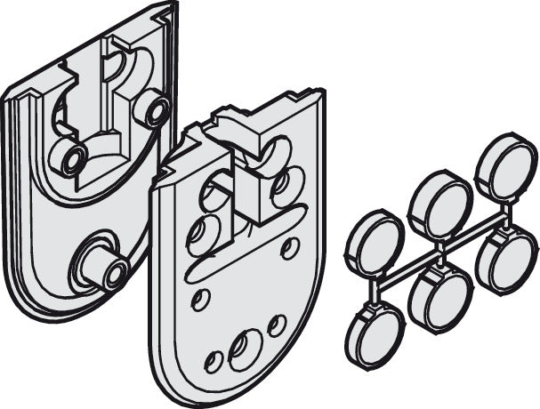 Patch Suspension, With patch fitting for laminated glass/tempered safety glass
