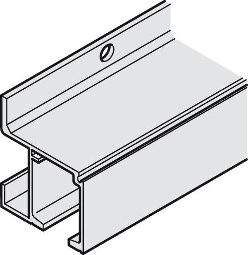 Single running track, Pre-drilled, W x H: 47.5 x 47 mm
