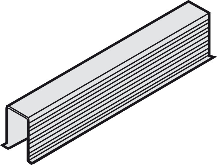 Guide Rail, 20 x 12 (13/16" x 1/2"), Glue-in