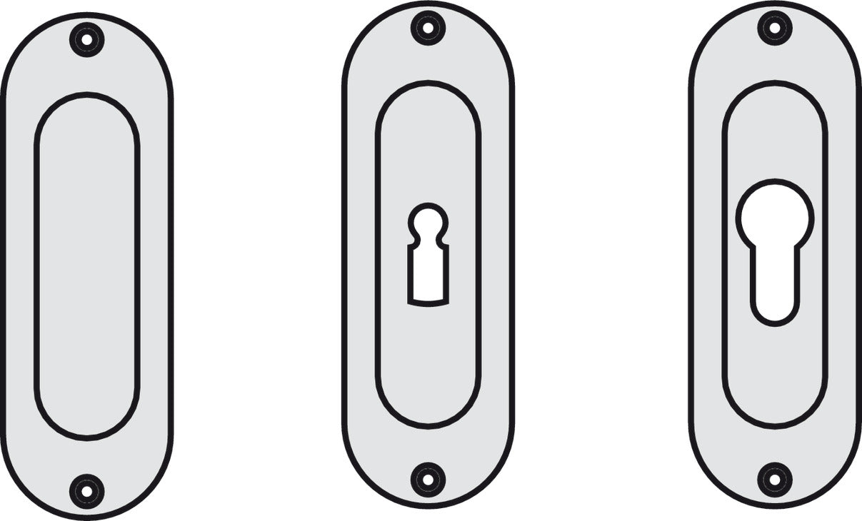 Flush pull handles for sliding doors, FSB, model 4212