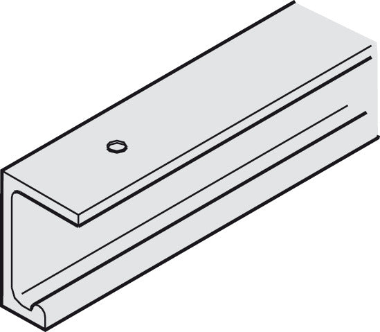Upper Track, Pre-drilled, Ceiling Mounted