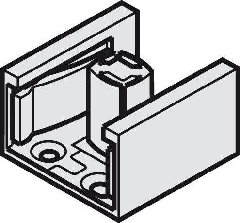 Dual Lower Guide, for 2 Glass Doors