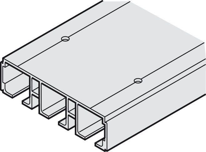 Triple Running Track, Pre-drilled, 111 x 31 mm (W x H)