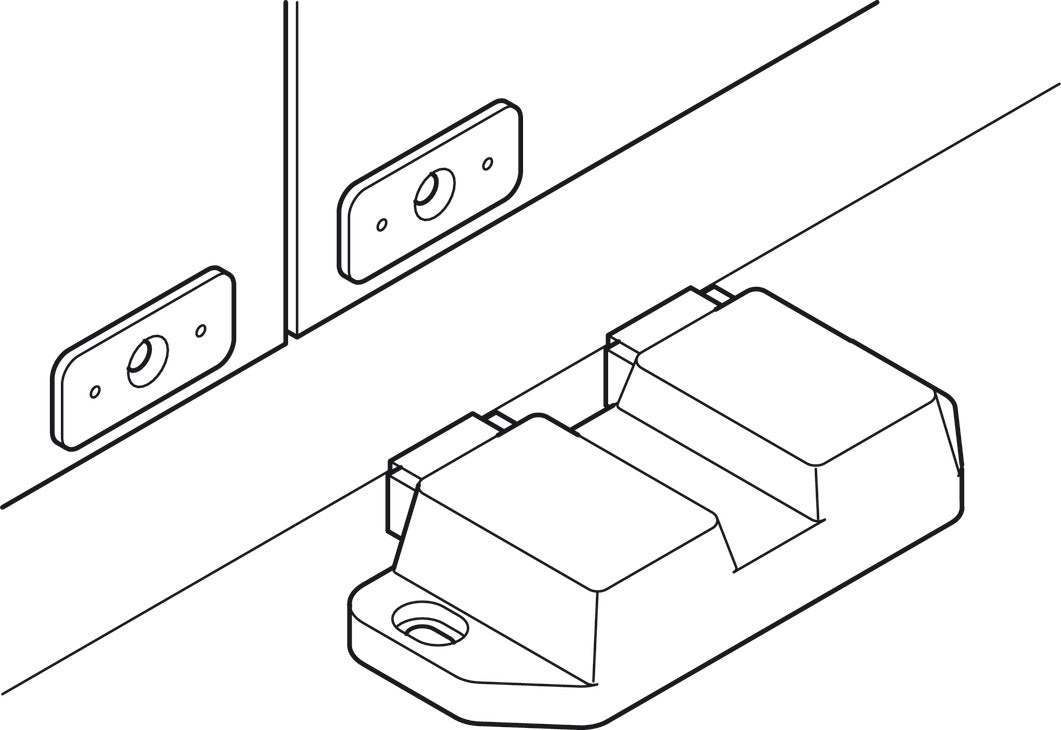 Magnetic Pressure Push Latch, Double, 1.2 kg Pull