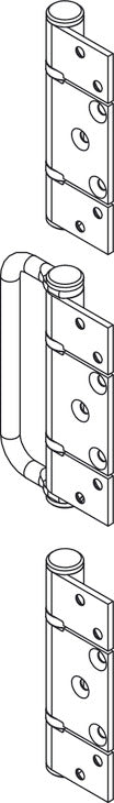 Non-Mortise Offset Hinge/Handle Set, HINGE SET O/SET W/HANDLE NON-MORT SS