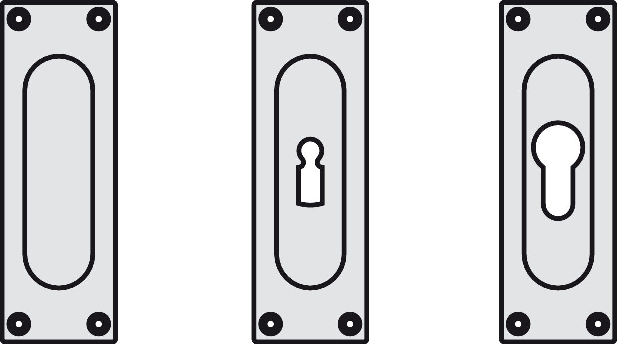 Flush pull handles for sliding doors, FSB, model 4211