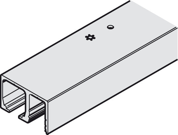Upper Track, with Pocket, Aluminum, Anodized