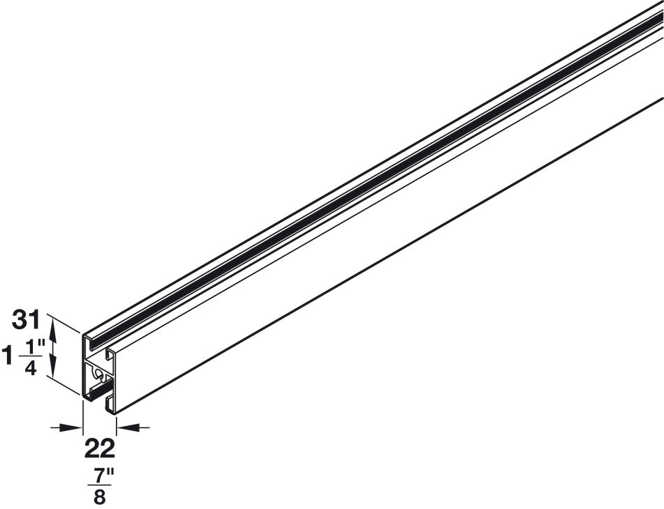 Mullion, for Slido R-Aluflex 80A