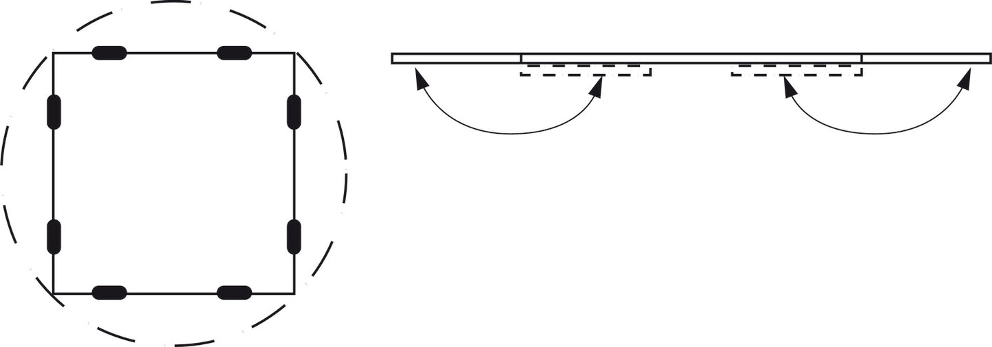 Table Leaf Flap Hinge, Steel
