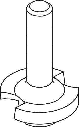 Router Bit, for Flush Bolts with Stepped Cutter