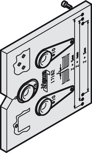 Drilling Jig for Lock, Counter Case and Lock Bracket