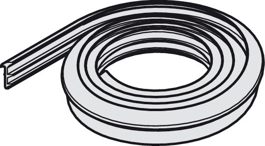 Rubber Profile, for Fixed Glass Panels (13/32" x 1/2") 10â€“12.7 mm