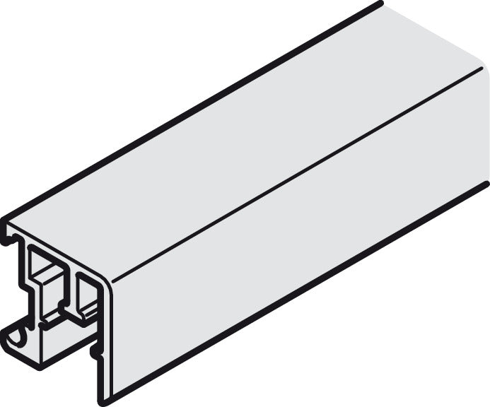 Single Guide Track, For clip fixing, 20 x 20 mm (W x H)