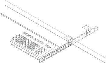 Accuride 2109 Keyboard/Pencil Drawer Top Mounted Slide, 3/4" Extension, 75 lbs Weight Capacity