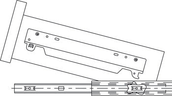 Accuride 3640A Telescopic Heavy Duty Side/Bottom Mounted Slide, 1" Overtravel; 75/200 lbs Weight Capacity
