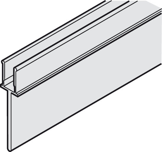 Clip-in Skirt, For double running track, pre-drilled, 10 x 42 mm (W x H)