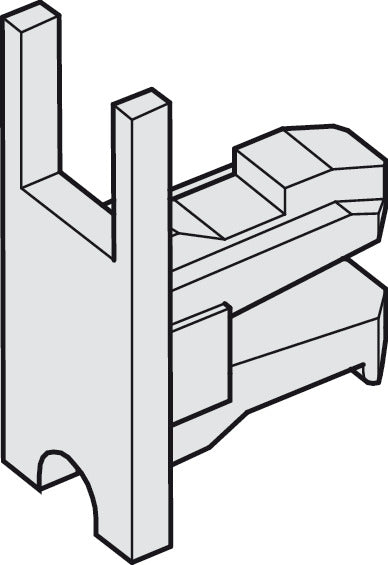 End Cap, Without handle, For clipping on and bonding on site