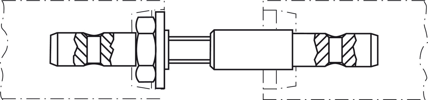 Fastener, Back to Back Mount for Glass Doors