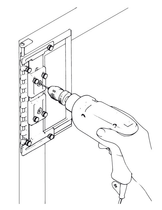 Quick-Set Drilling Jig, for Handles