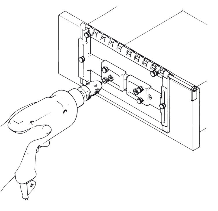 Quick-Set Drilling Jig, for Handles