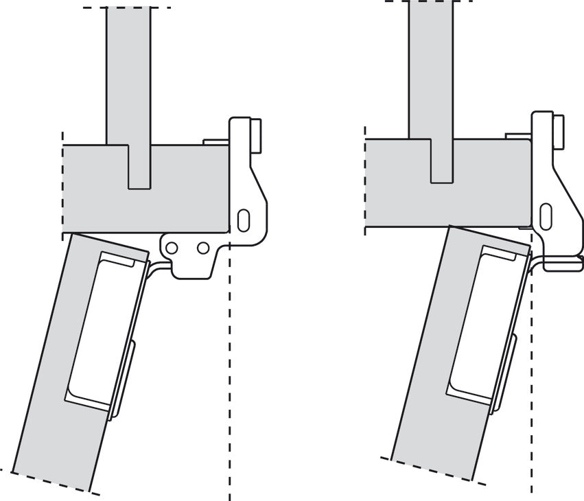 Concealed Hinge, Salice Face Frame 3 Cam, 106° Opening Angle, Self Close