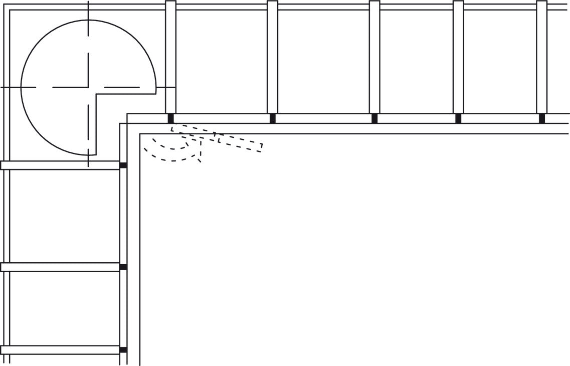 Pie-Cut Corner, 78° Opening Angle