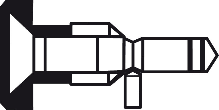 Mounting Set, One-Sided with Decorative Rose, for Pull Handles
