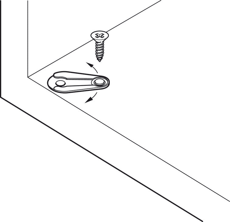 Pivot Hinge, 140° Opening Angle, Detachable