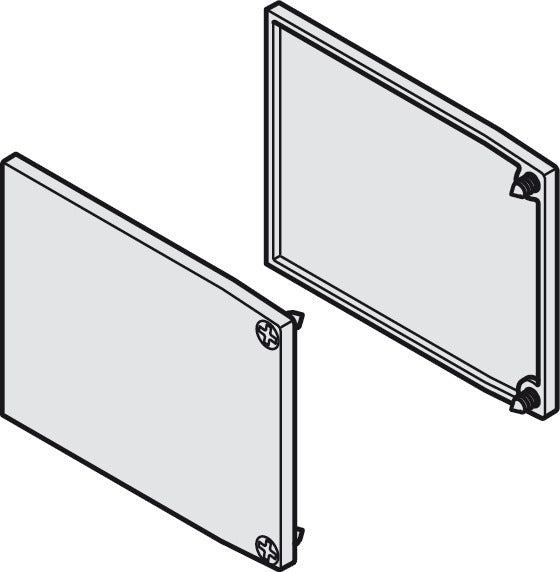 End cap set, For Slido D-Line11, height 50 mm