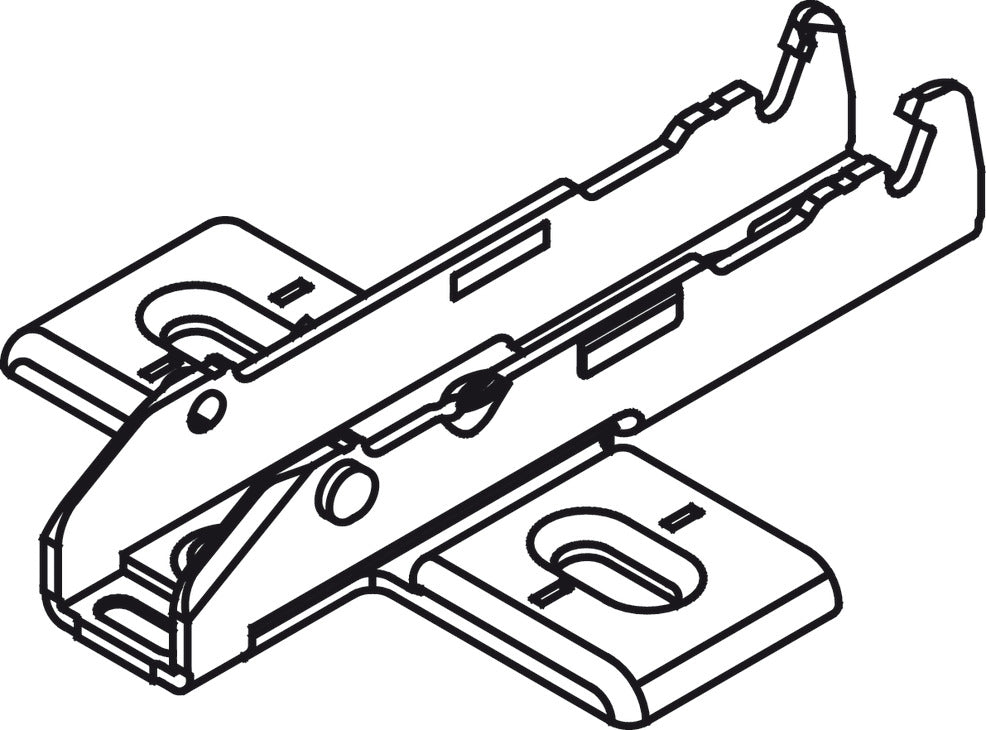 Wing Baseplate, Grass TIOMOS, 3-Point Fixing with Wood Screws