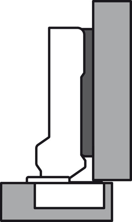 Concealed Hinge, Grass TIOMOS, 120° Opening Angle, Half Overlay