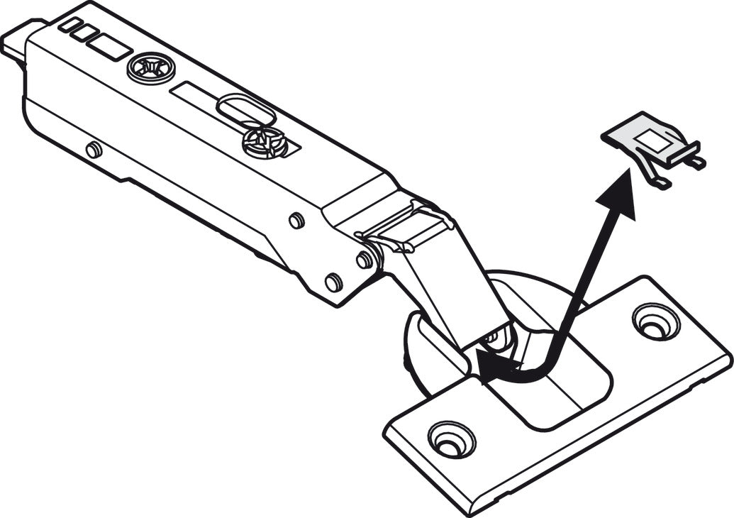 Opening angle restraint, For Tiomos concealed hinge