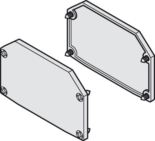 End cap set, For Clip Panel, Height 33 mm