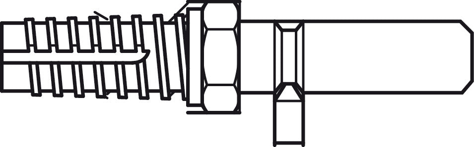 Mounting Set, One-Sided, for Pull Handles