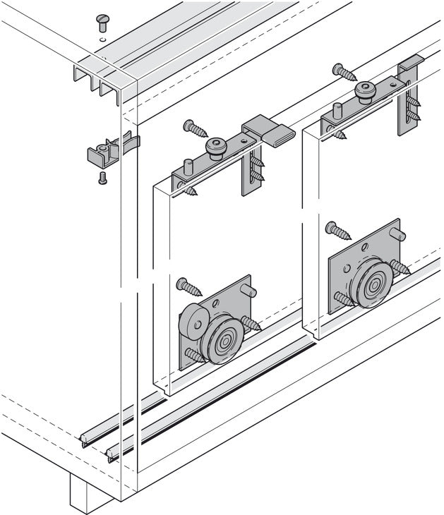 Sliding Door Hardware, Slido F-Line15 55A, set