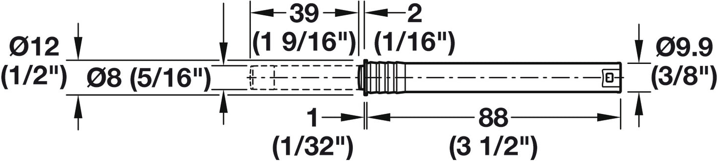 Push-To-Open Door Catch, for Mounting in Drilled Hole