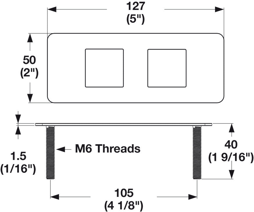 Face Plates, for Dock 1100, Flush Mount