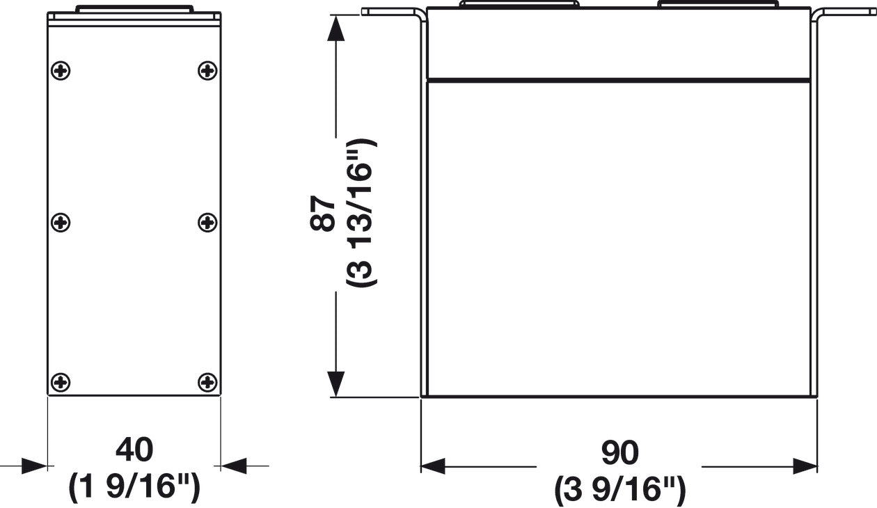 Power and Data Module, Dock 1100, Flush Mount