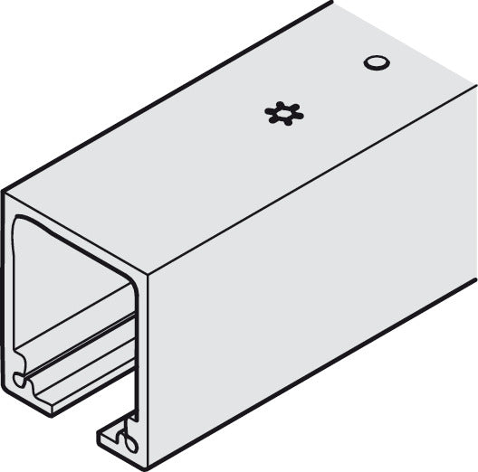 Upper Track, Pre-drilled, Aluminum