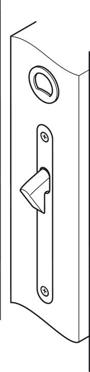 Front Handle, for Mortise Locks on Sliding Doors