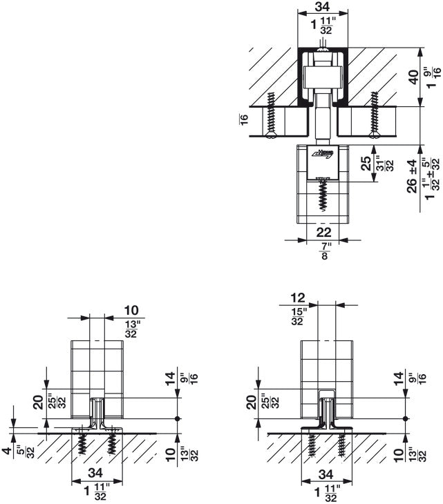 Sliding Door Hardware, HAWA Junior 80/B, set